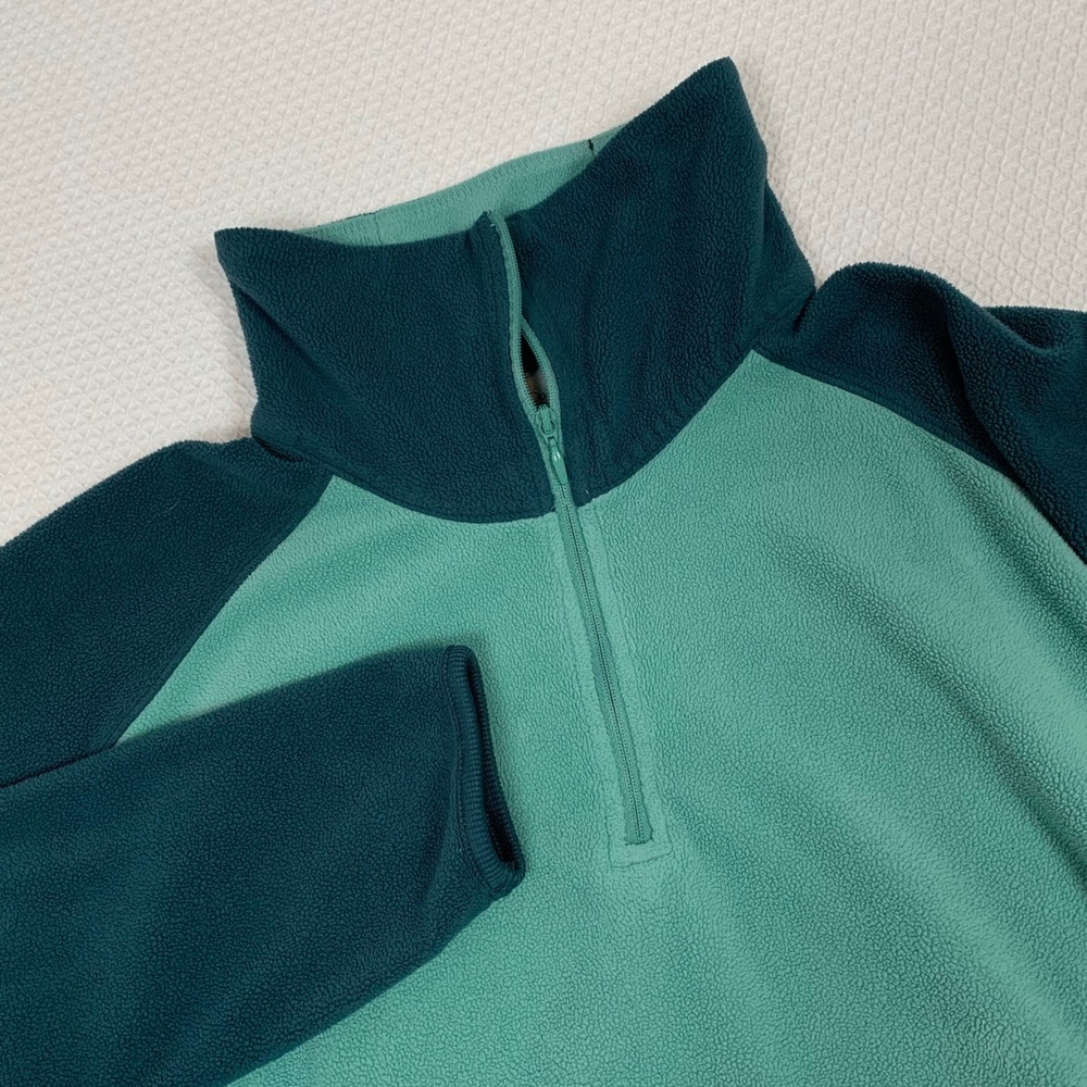 Columbia Womens XXL Teal Green Quarter Zip Fleece Pullover XL6624